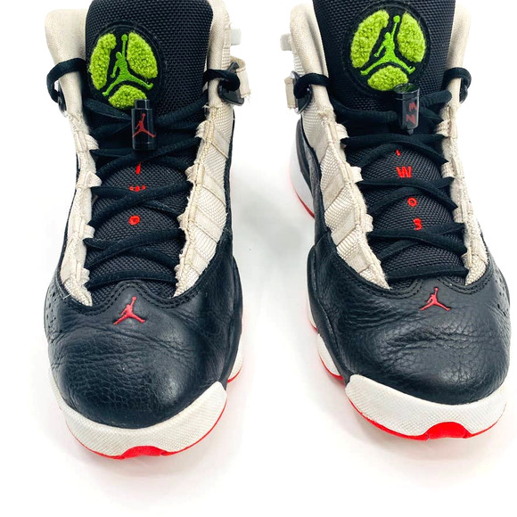 Air Jordan 6 Rings “He Got Game” (GS) Black University Red White Sz 6.5 Y Wmns 8 - Picture 4 of 15